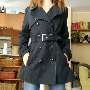 Metal Button Dark Grey Peacoat